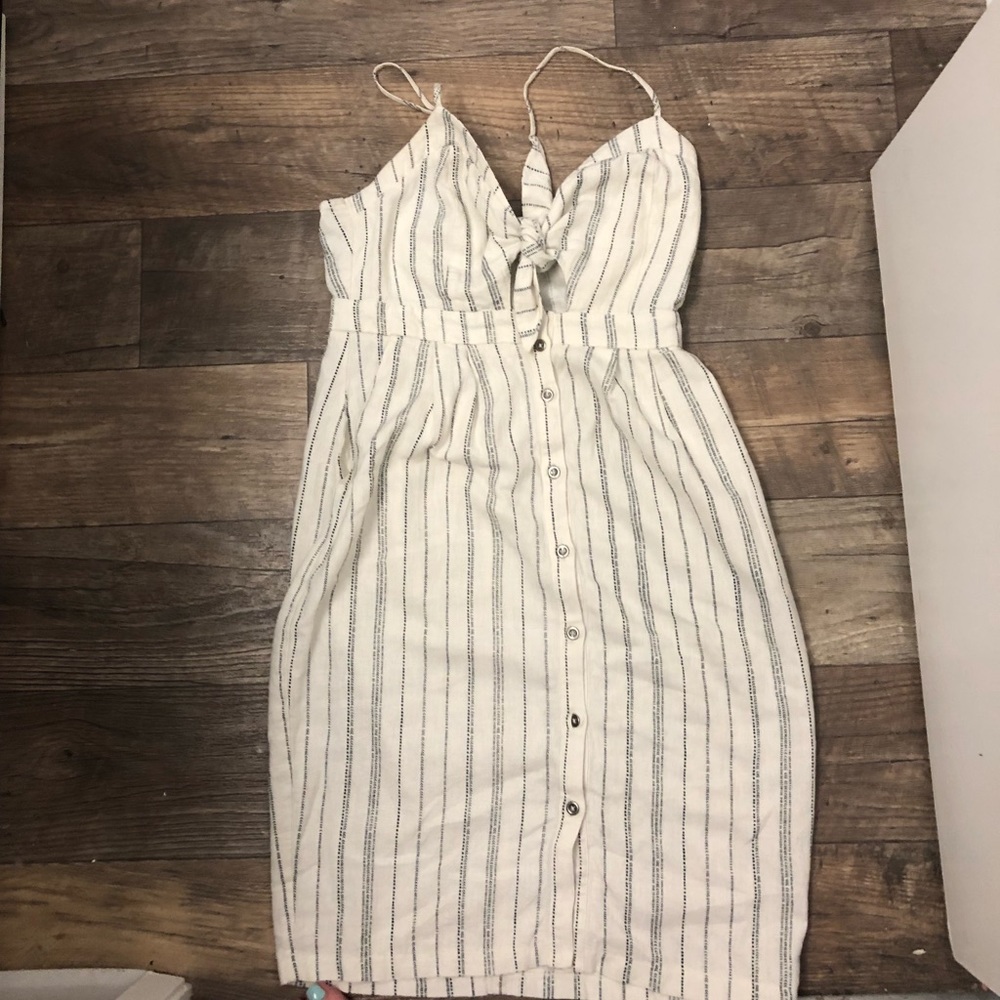 ASTR linen midi dress